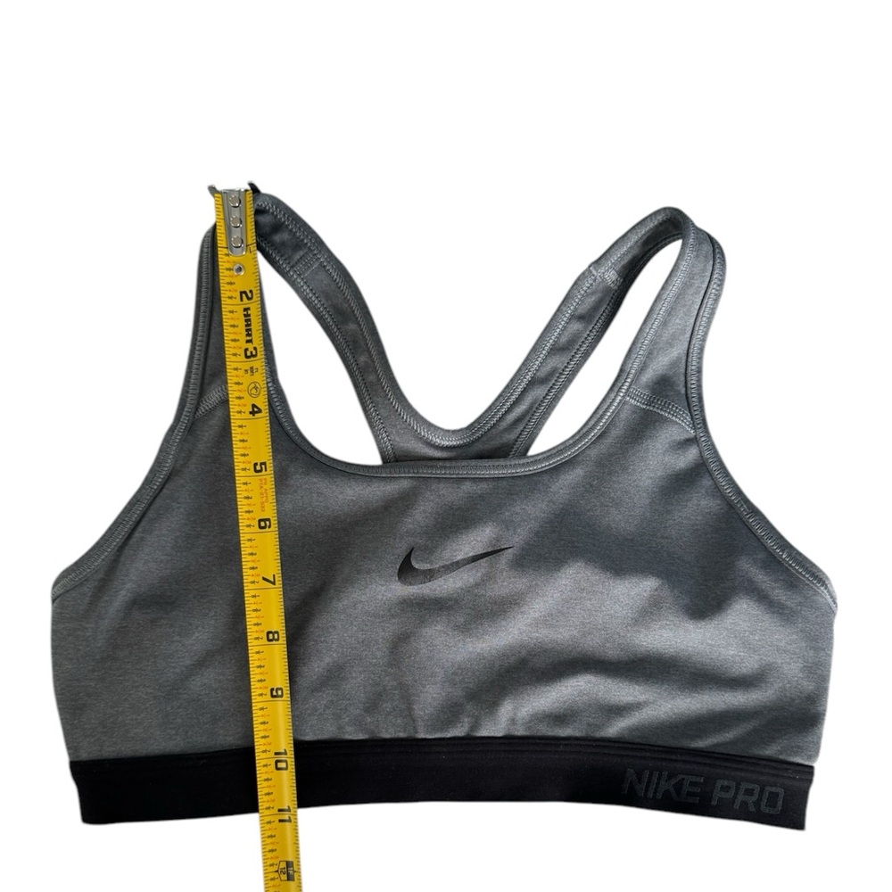 New Nike Pro Classic Medium Support Sports Bra Dri-FIT - Carbon Gray